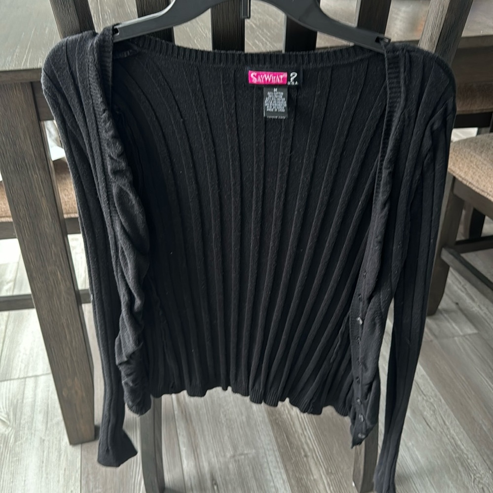 Black cardigan